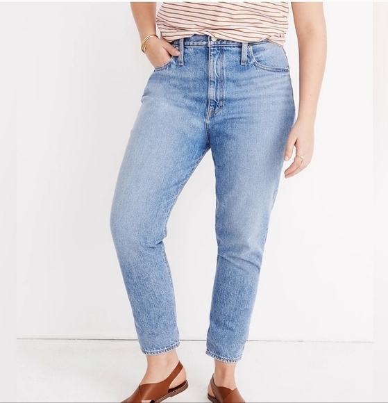 Madewell The Mom Jean High Rise in Melva Wash‎ Women's Size 35 - Picture 1 of 13